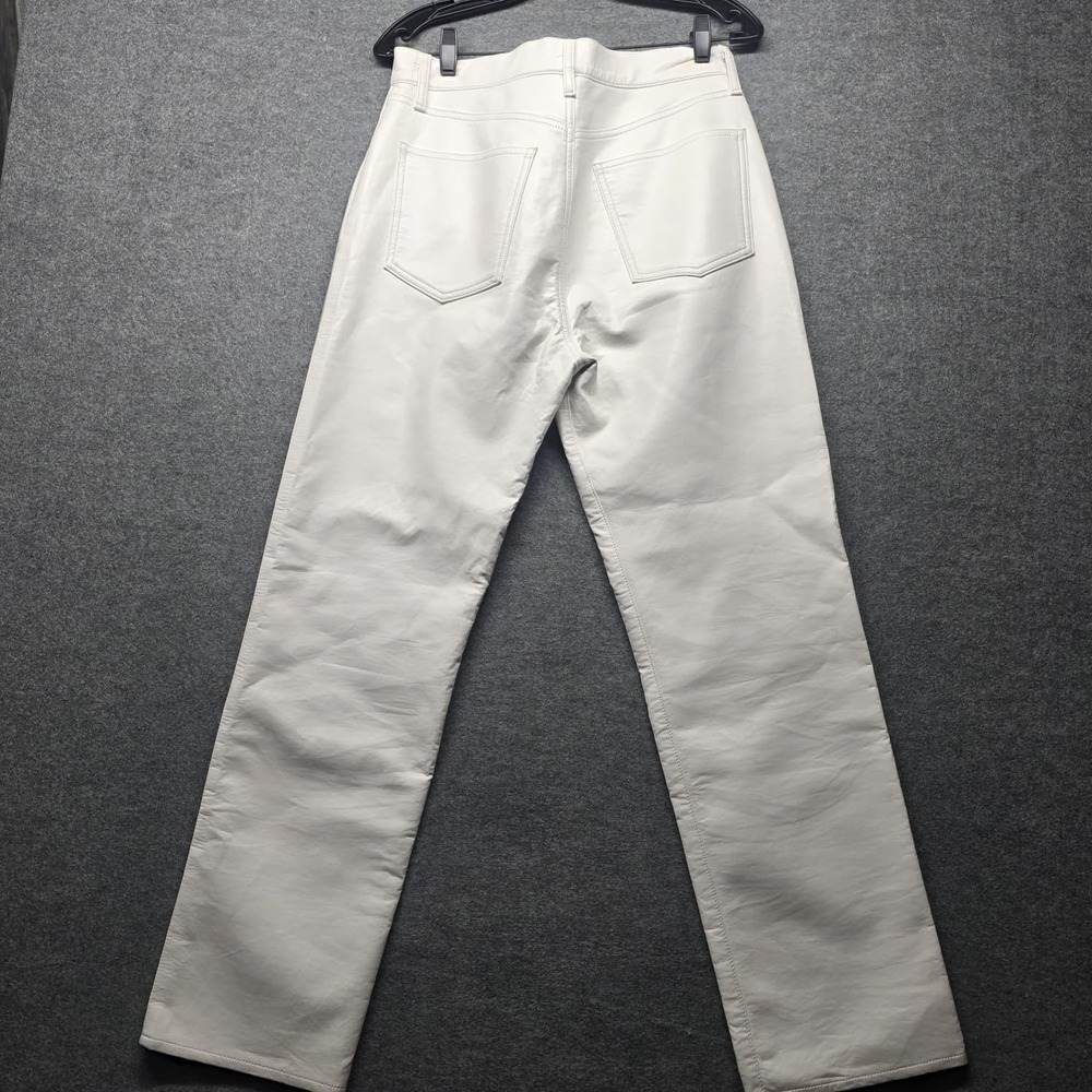 AGOLDE 90's Pinch Waist Recycled Leather Straight Leg Pants Wisp 29 - Picture 2 of 8